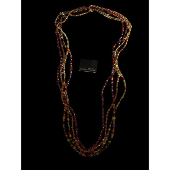 Joan Rivers Czech Glass Beaded Necklace 22" 4 Strand Multicolored NWT Jewelry - Picture 10 of 10